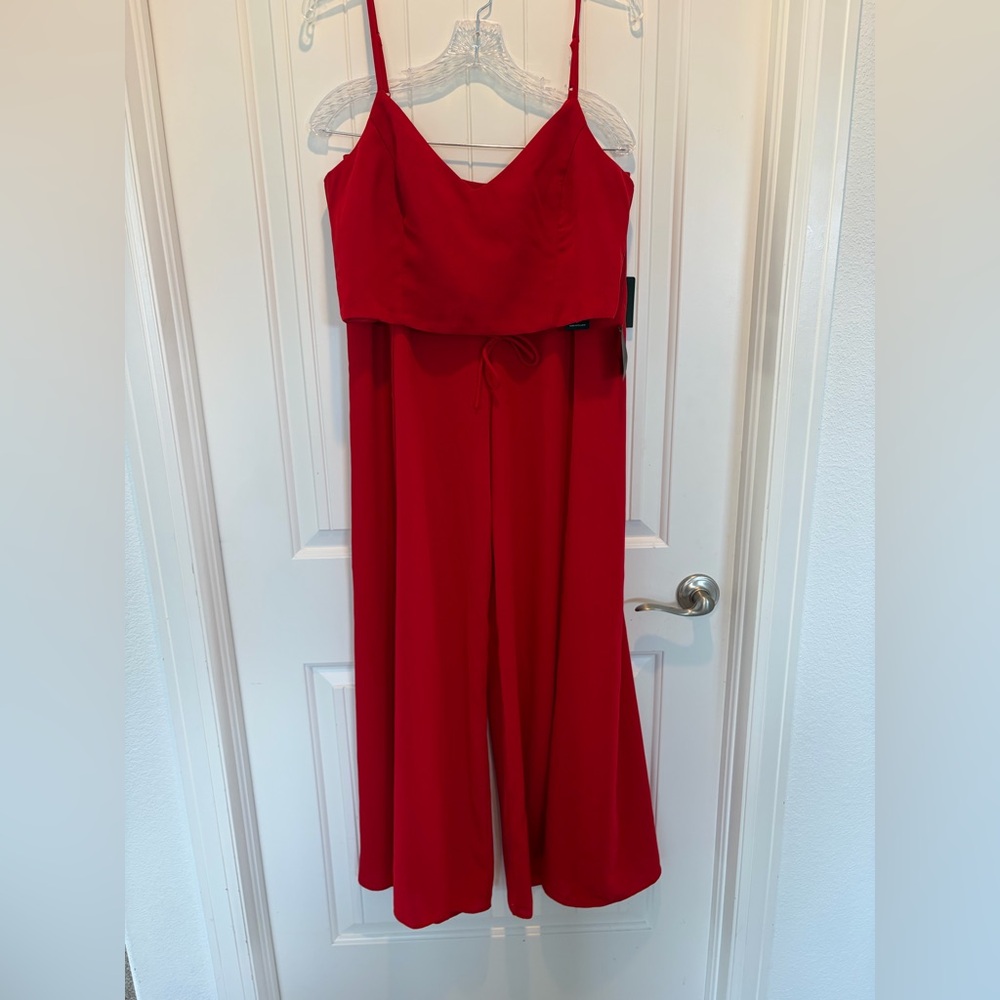 Lulus Vibrant Red Two Piece Jumpsuit